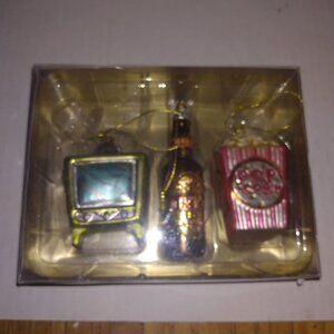 3 blow glass christmas ornaments vintage 2005 from target